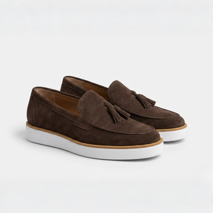 Mocassins Casuais de Camurça com Borlas