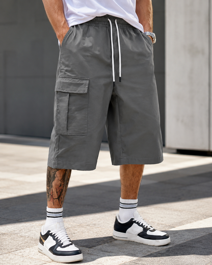 Bermudas Cargo com Cintura Elástica